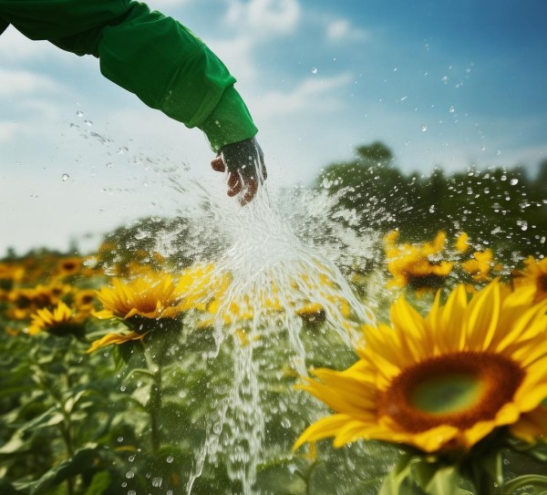 环保人士泼向日葵动态图,绿色行动的艺术化表达与生态警示 环保人士泼向日葵动态图,绿色行动的艺术化表达与生态警示