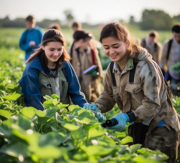 南都晨报小记者农业科普社会实践，在田间地头触摸绿色脉搏